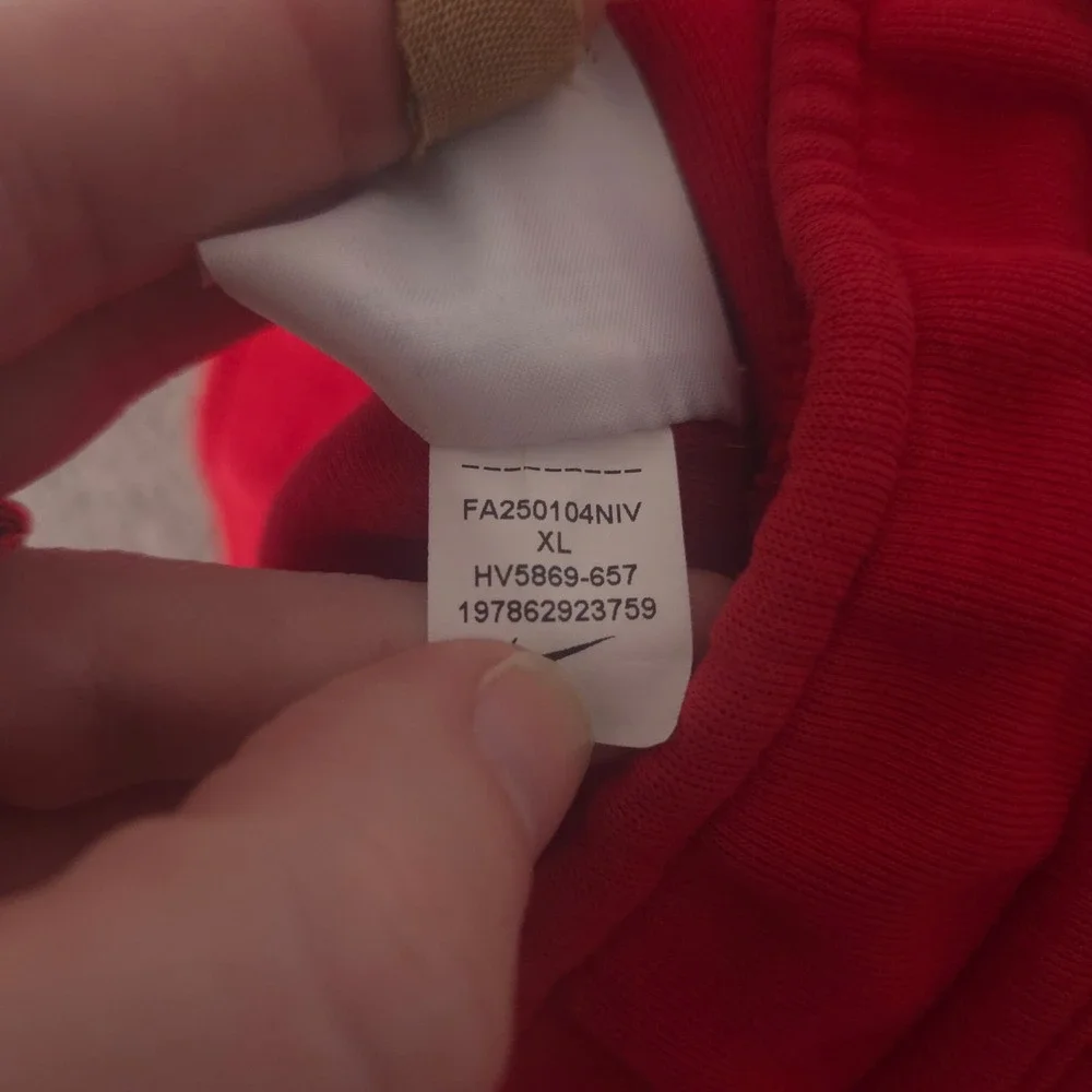 Nike Pants Kids XL Red Sportswear Tech Fleece Joggers Tapered‎ Leg Drawstring